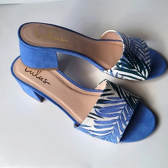 NWOB Jax Bleu Multi Print Heeled Sandals, Size 9 - Picture 5 of 8